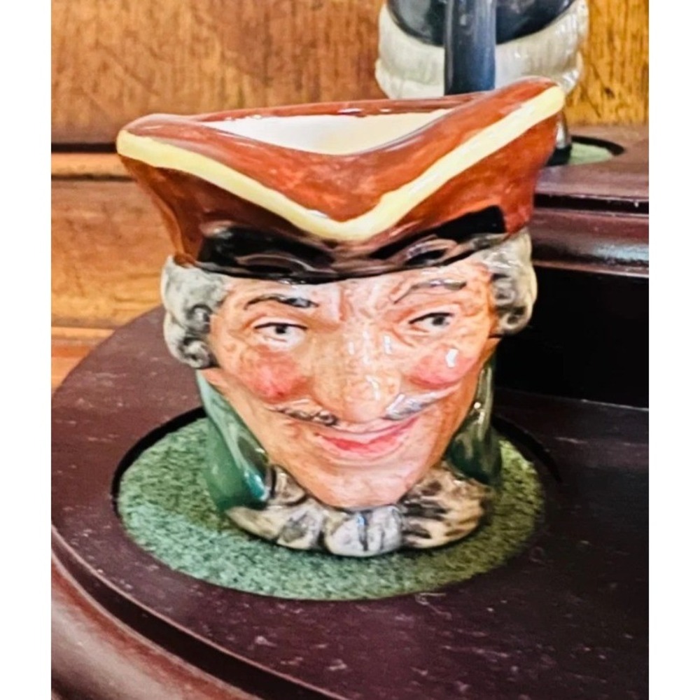 Royal Doulton Dick Turpin Miniature Character Jug D. 6951 English Pottery 1.5"